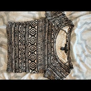 tribal print crop top